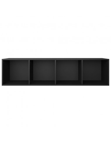 Libreria/Mobile TV Nero 36x30x143 cm in Legno Multistrato