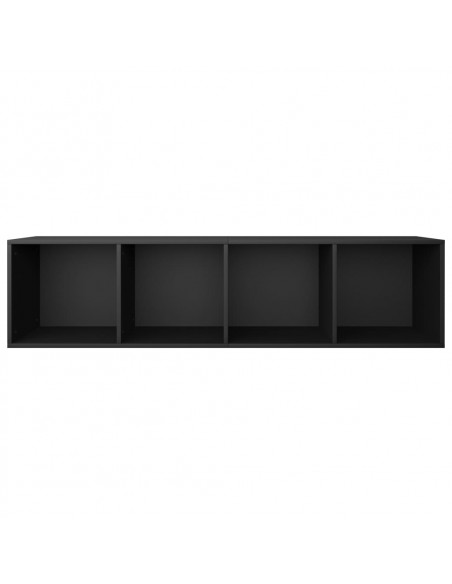 Libreria/Mobile TV Nero 36x30x143 cm in Legno Multistrato