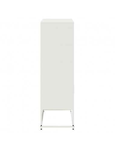 Credenza Bianca 68,5x38,5x123,5 cm in Acciaio