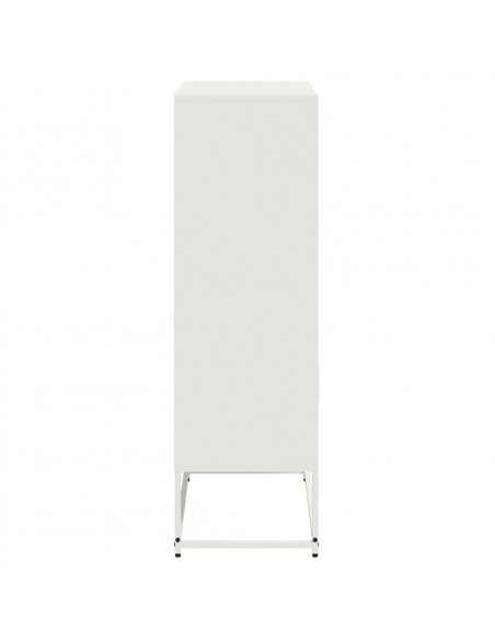 Credenza Bianca 68,5x38,5x123,5 cm in Acciaio
