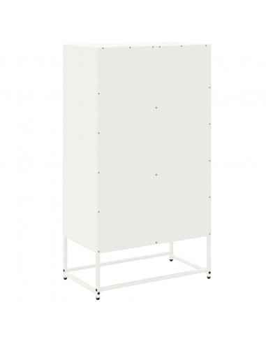 Credenza Bianca 68,5x38,5x123,5 cm in Acciaio