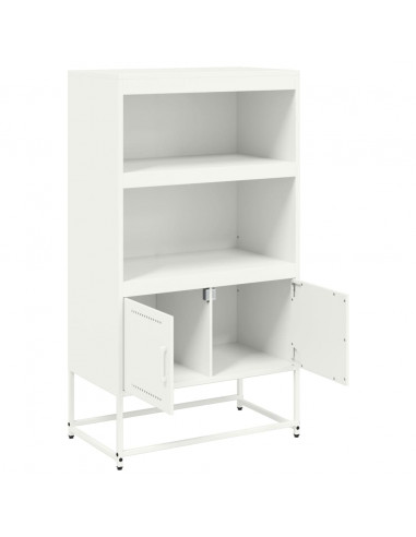 Credenza Bianca 68,5x38,5x123,5 cm in Acciaio