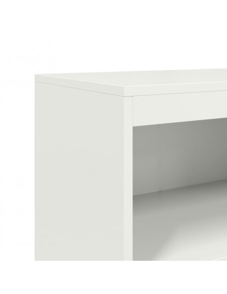 Credenza Bianca 68,5x38,5x123,5 cm in Acciaio