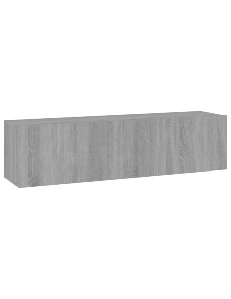 Mobile Muro TV Grigio Sonoma 120x30x30cm Legno Ingegnerizzato