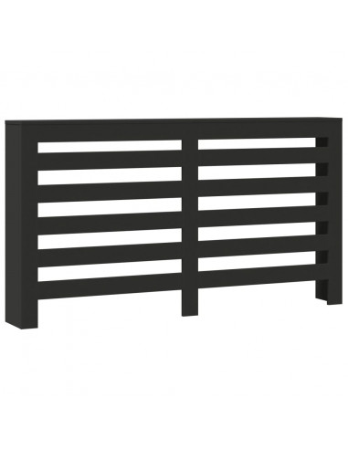 Copertura Termosifone Nera 149x20x82 cm Legno Multistrato