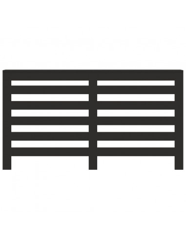 Copertura Termosifone Nera 149x20x82 cm Legno Multistrato