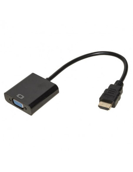 Link Accessori LKADAT10 cavo e adattatore video 0,15 m HDMI + 3.5mm VGA (D-Sub) + 3.5mm Nero
