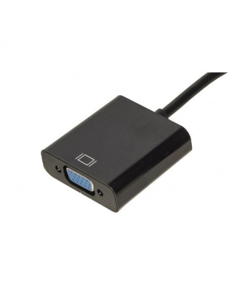 Link Accessori LKADAT10 cavo e adattatore video 0,15 m HDMI + 3.5mm VGA (D-Sub) + 3.5mm Nero
