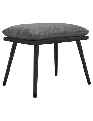 Sgabello Grigio Chiaro 45x29,5x35cm in Tessuto e Similpelle