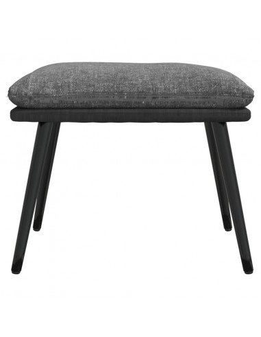 Sgabello Grigio Chiaro 45x29,5x35cm in Tessuto e Similpelle