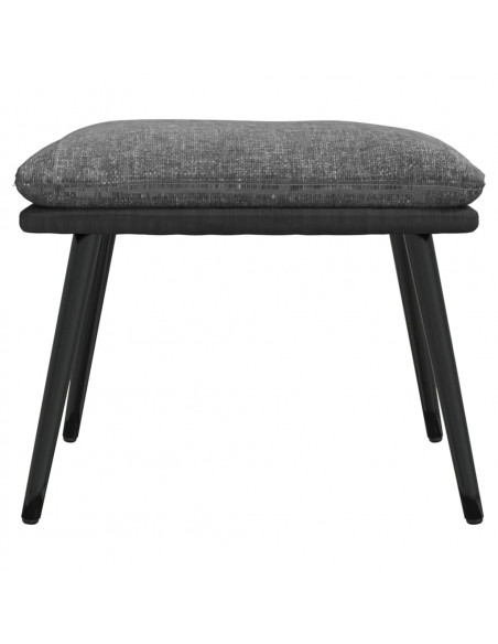 Sgabello Grigio Chiaro 45x29,5x35cm in Tessuto e Similpelle