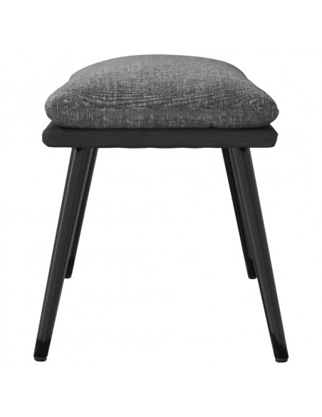Sgabello Grigio Chiaro 45x29,5x35cm in Tessuto e Similpelle
