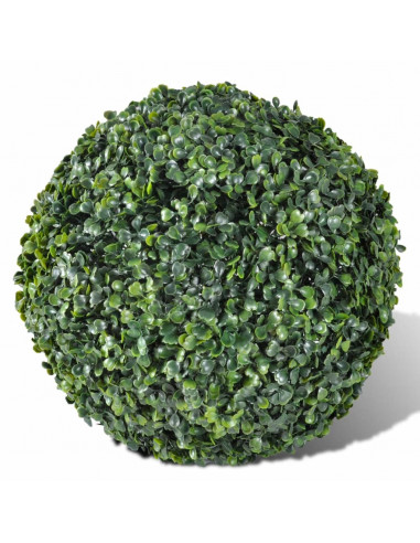 Piante di Bosso Artificiali a Palla 2 pz 35 cm Luce Solare LED