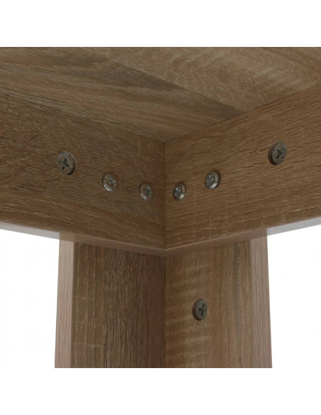 Scrivania Angolare con 4 Ripiani Rovere
