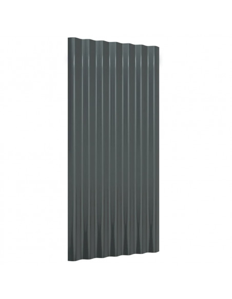 Pannelli Tetto 36pz Acciaio Verniciato Polvere 80x36 Antracite