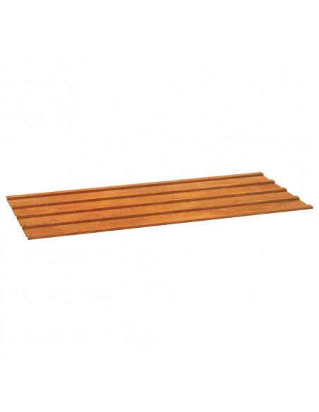 Pannelli per Tetti 12 pz Ruggine 100x44 cm in Acciaio Corten