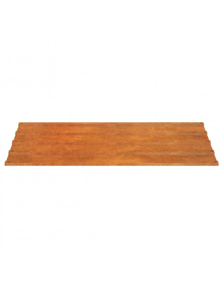 Pannelli per Tetti 12 pz Ruggine 100x44 cm in Acciaio Corten