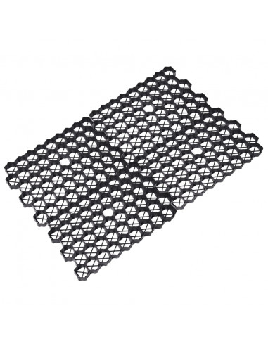 Griglie per l'Erba 16 pz Nere 60x40x3 cm in Plastica