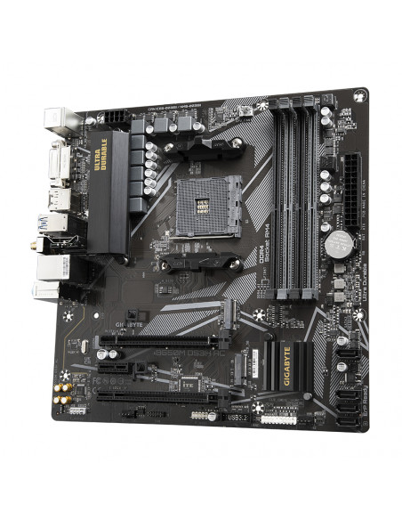 GIGABYTE B550M DS3H AC Scheda madre - CPU AMD Ryzen 5000, VRM a 5+3 fasi, fino a 4733 MHz DDR4, 1xPCIe 4.0 + 1xPCIe 3.0 M.2, Wi-
