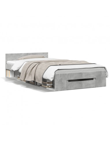 Giroletto Cassetto Grigio Cemento 90x190 cm Legno Multistrato