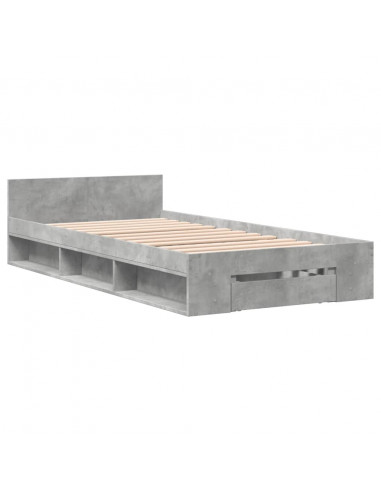 Giroletto Cassetto Grigio Cemento 90x190 cm Legno Multistrato