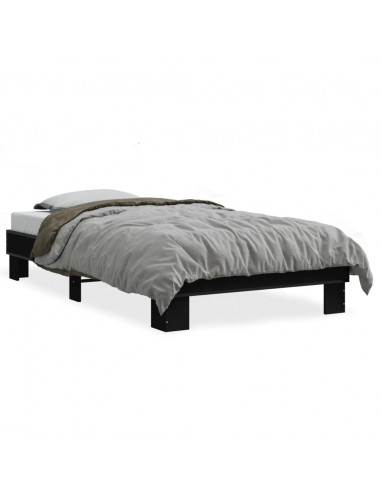 Giroletto Nero 100x200 cm in Legno Multistrato e Metallo