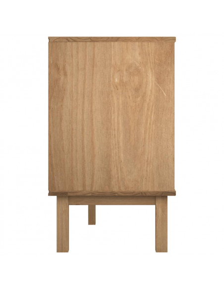 Cassettiera OTTA Marrone e Bianco 111x43x73,5 cm Legno di Pino