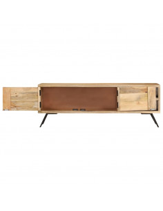 Mobile Porta TV 110x30x40 cm in Legno Massello di Mango 2