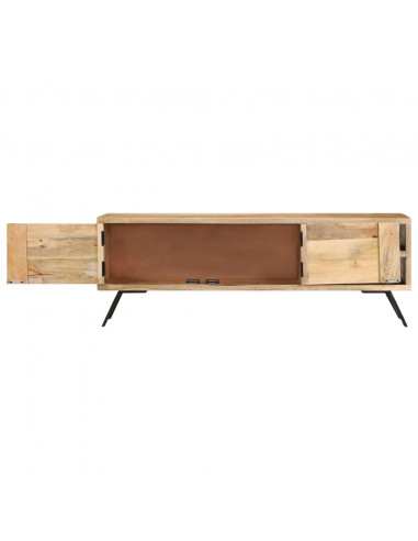 Mobile Porta TV 110x30x40 cm in Legno Massello di Mango