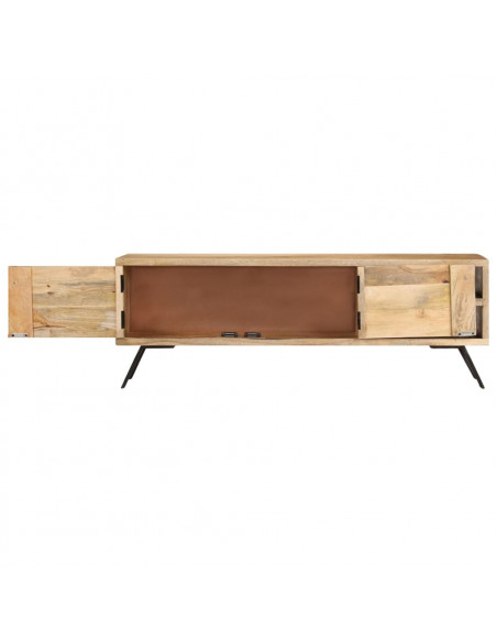 Mobile Porta TV 110x30x40 cm in Legno Massello di Mango