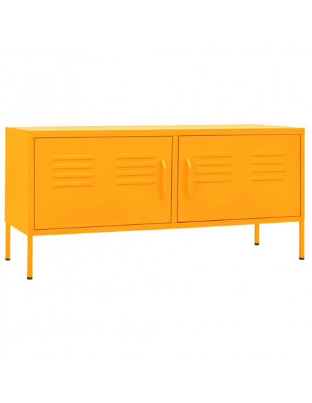 Mobile TV Giallo Senape 105x35x50 cm in Acciaio
