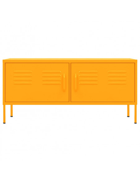 Mobile TV Giallo Senape 105x35x50 cm in Acciaio