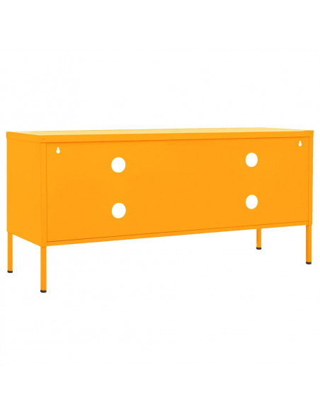 Mobile TV Giallo Senape 105x35x50 cm in Acciaio