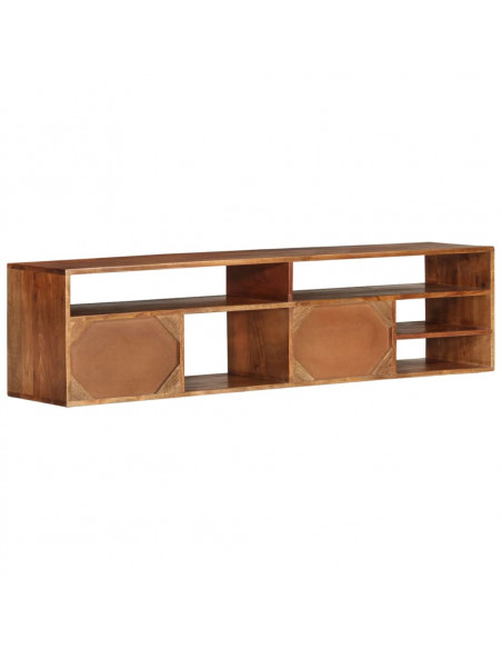 Mobile Porta TV 140x30x35 cm in Legno Massello di Acacia