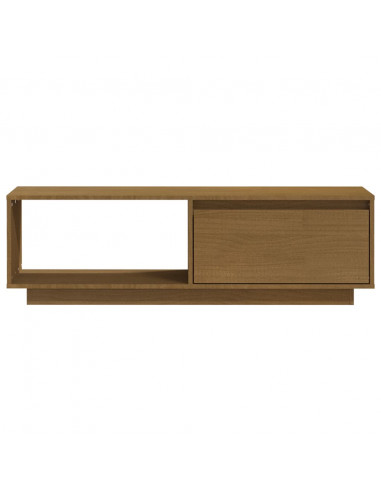 Mobile Porta TV Marrone Miele 110x30x33,5 cm in Legno di Pino