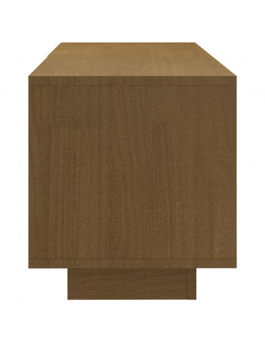 Mobile Porta TV Marrone Miele 110x30x33,5 cm in Legno di Pino