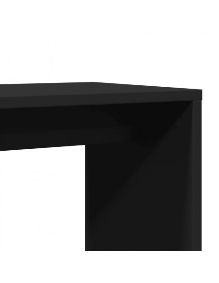 Tavolini Neri 2 pz 50x30x50 cm in Legno Multistrato