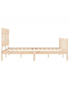 Giroletto con Testiera 160x200 cm in Legno Massello 2