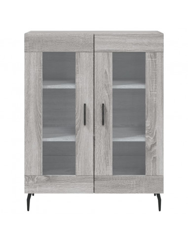 Credenza Grigio Sonoma 69,5x34x180 cm in Legno Multistrato