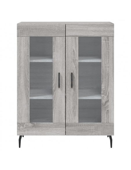 Credenza Grigio Sonoma 69,5x34x180 cm in Legno Multistrato