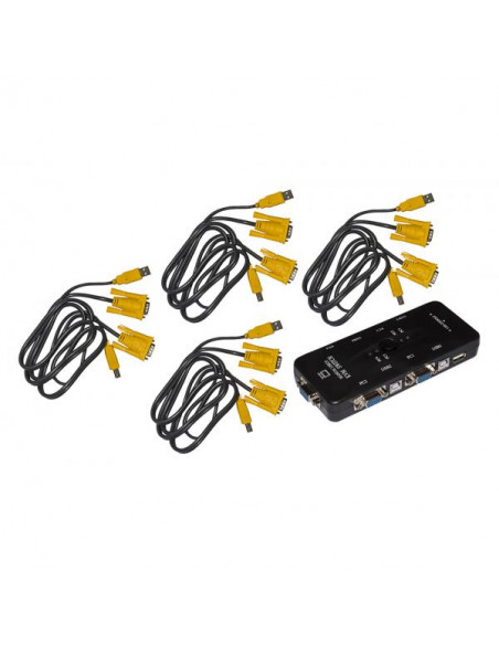 Link Accessori LKKWM4 switch per keyboard-video-mouse (kvm) Nero
