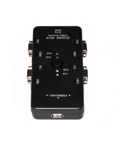 Link Accessori LKKWM4 switch per keyboard-video-mouse (kvm) Nero