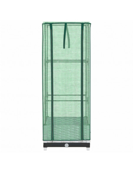 Letto Rialzato con Copertura Serra Effetto Rattan 40x40x123 cm