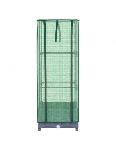 Letto Rialzato con Copertura Serra Effetto Rattan 40x40x123 cm