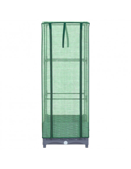 Letto Rialzato con Copertura Serra Effetto Rattan 40x40x123 cm