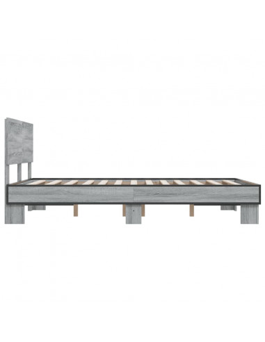 Giroletto Grigio Sonoma 135x190 cm in Legno Multistrato Metallo