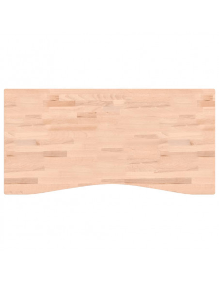 Piano per Scrivania 110x(50-55)x2,5 cm Legno Massello di Faggio
