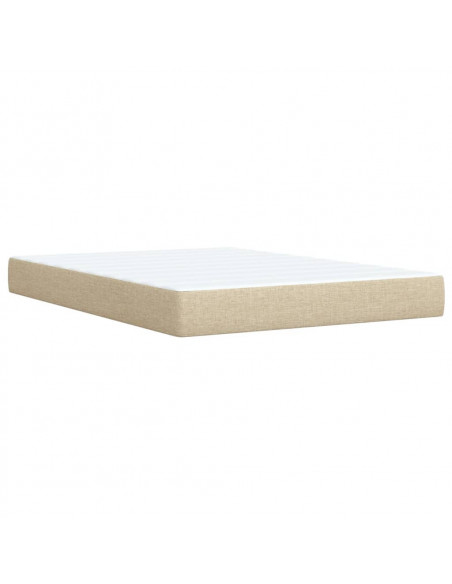 Giroletto a Molle con Materasso Crema 160x200 cm in Tessuto