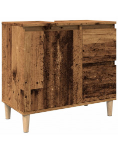 Mobile Sottolavabo Legno Antico 65x33x60 cm in Truciolato 2