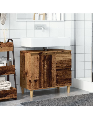 Mobile Sottolavabo Legno Antico 65x33x60 cm in Truciolato